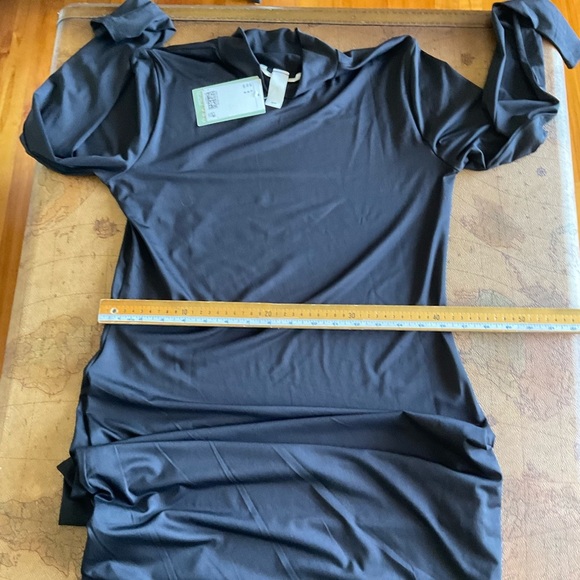 H&M NWT Black Mock Neck Long Sleeve Dress - Picture 6 of 8